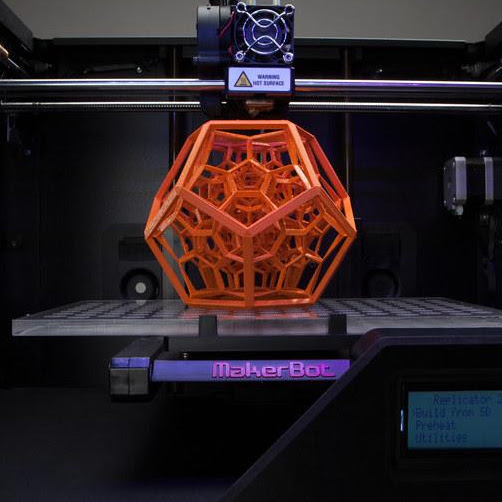 A 3D printer mid-print